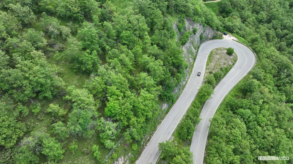 Test kit freno Brembo GT in discesa dal Monte Terminillo