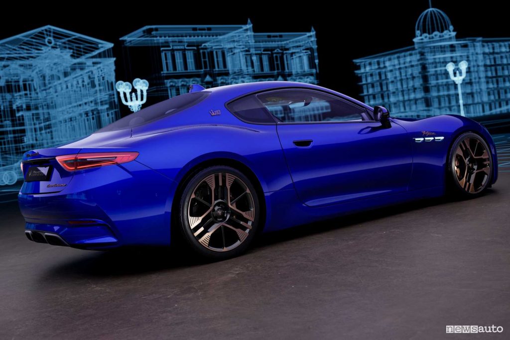 Posteriore Maserati GranTurismo Folgore 110 Anniversario Blu Inchiostro