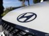 Hyundai Santa Fe Hybrid logo Hyundai portellone anteriore
