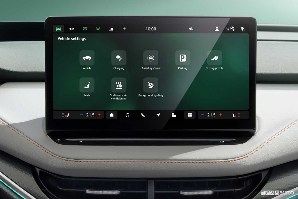 Nuova Skoda Elroq display infotainment