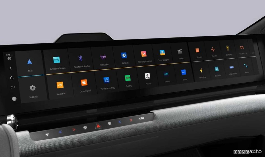 Sony Honda Afeela 1 app display plancia