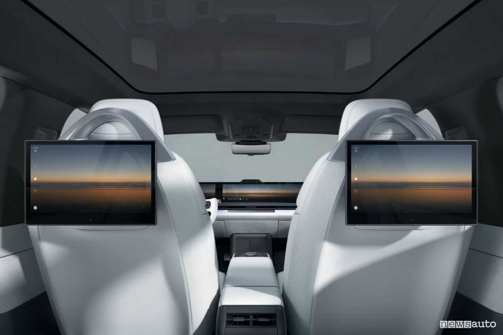 Sony Honda Afeela 1 display fila posteriore