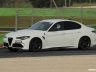 Alfa Romeo Giulia Quadrifoglio Super Sport test in pista a Vallelunga