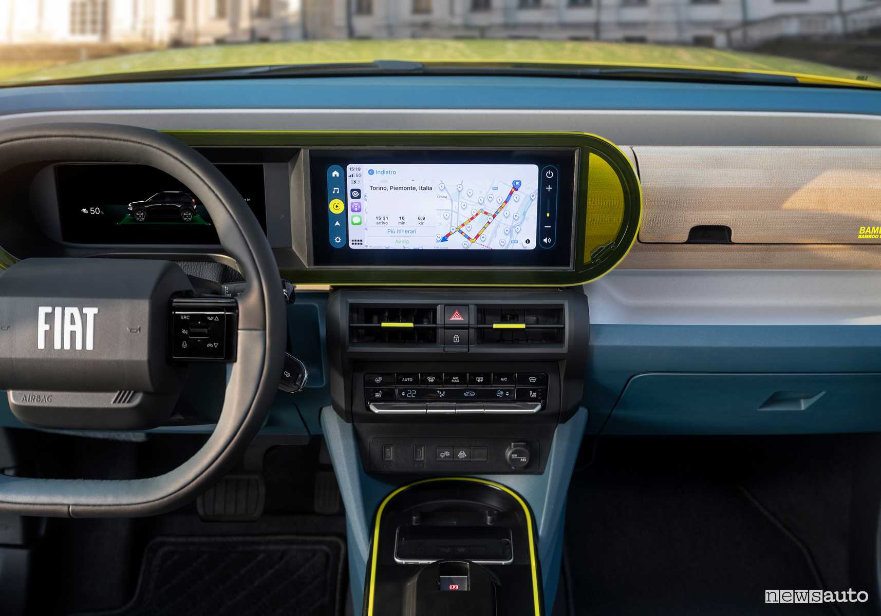 Fiat Grande Panda La Prima display navigatore