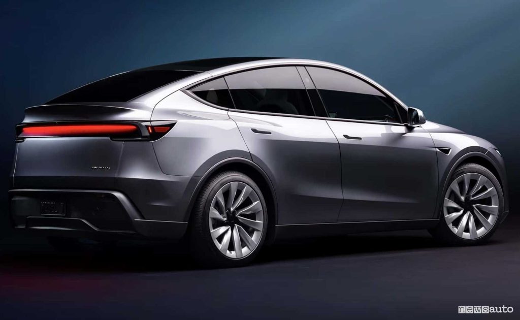 Tesla Model Y 2025 posteriore 3/4