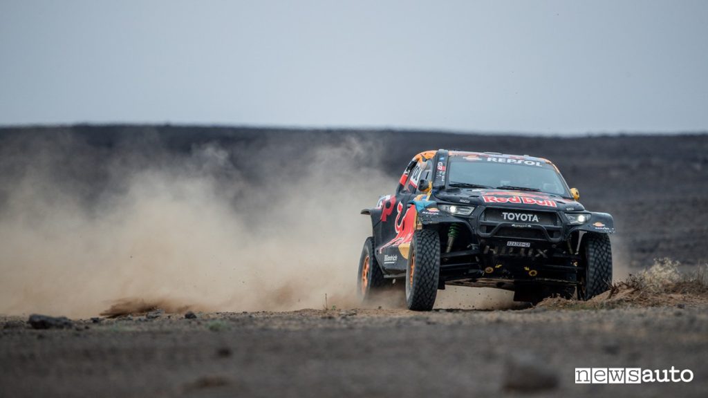 Dakar 2025 Stage 4, Seth Quintero su Toyota Hilux T1+Evo del team Toyota Gazoo Racing