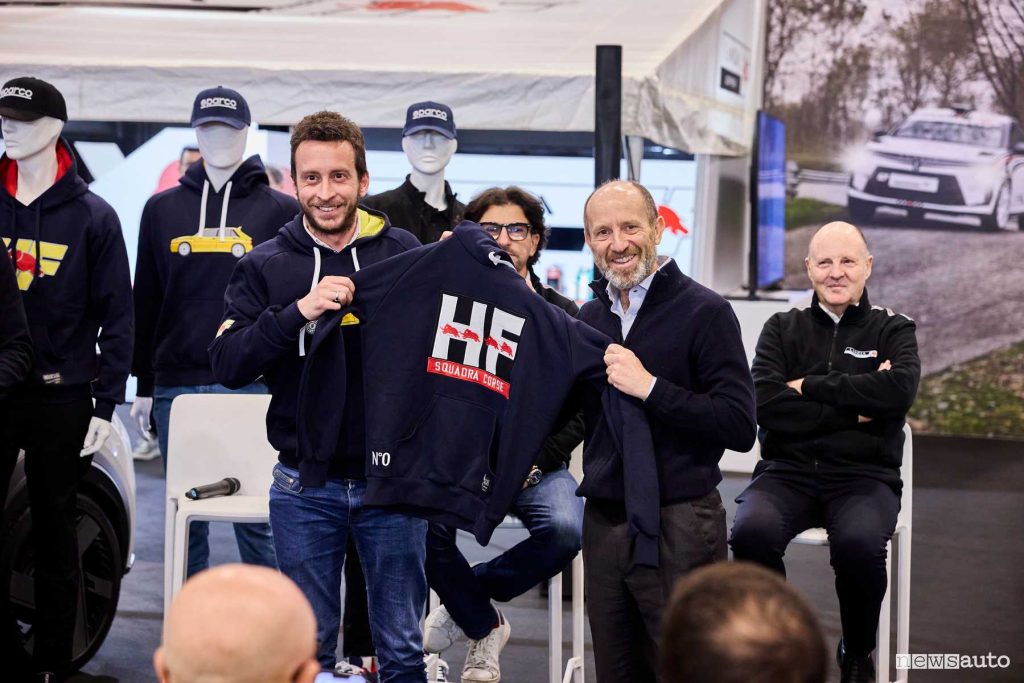 Presentazione abbigliamento "Sparco-Lancia HF" al Rally Racing Meeting
