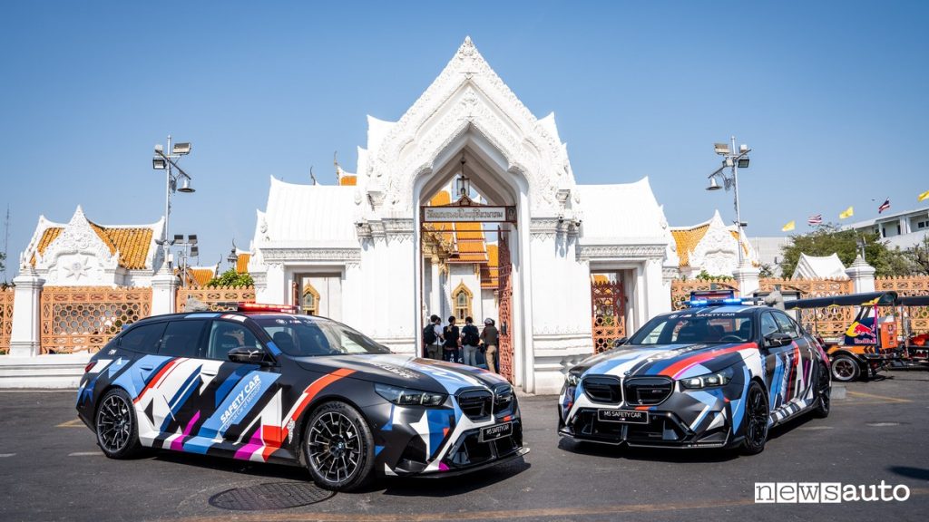 BMW M5 Touring e BMW M5 Berlina si alterneranno la presenza nella stagione 2025 di MotoGP