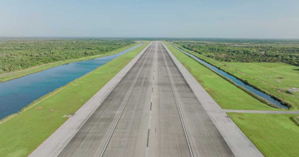 pista del Kennedy Space Center record a guida autonoma