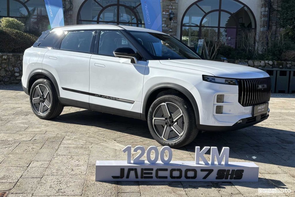 Jaecoo 7 Super Hybrid con il dato dell'autonomia totale