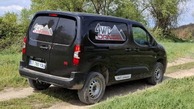 Furgone trasformato 4x4 da Dangel test a Vallelunga