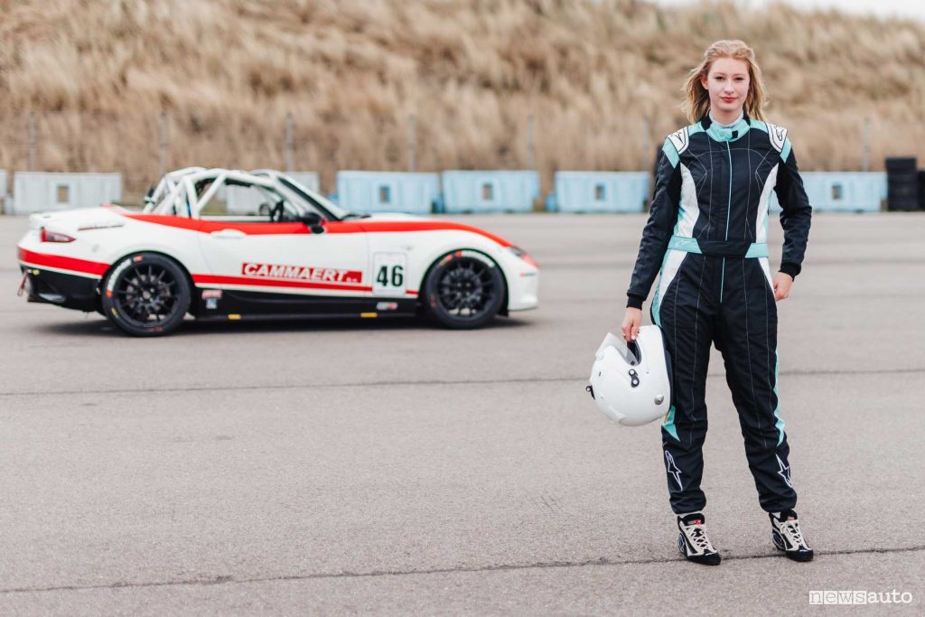 Romy De Groote pilota della Mazda MX-5 Cup