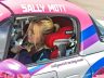 Sally Mott nell'abitacolo della Mazda MX-5 Cup