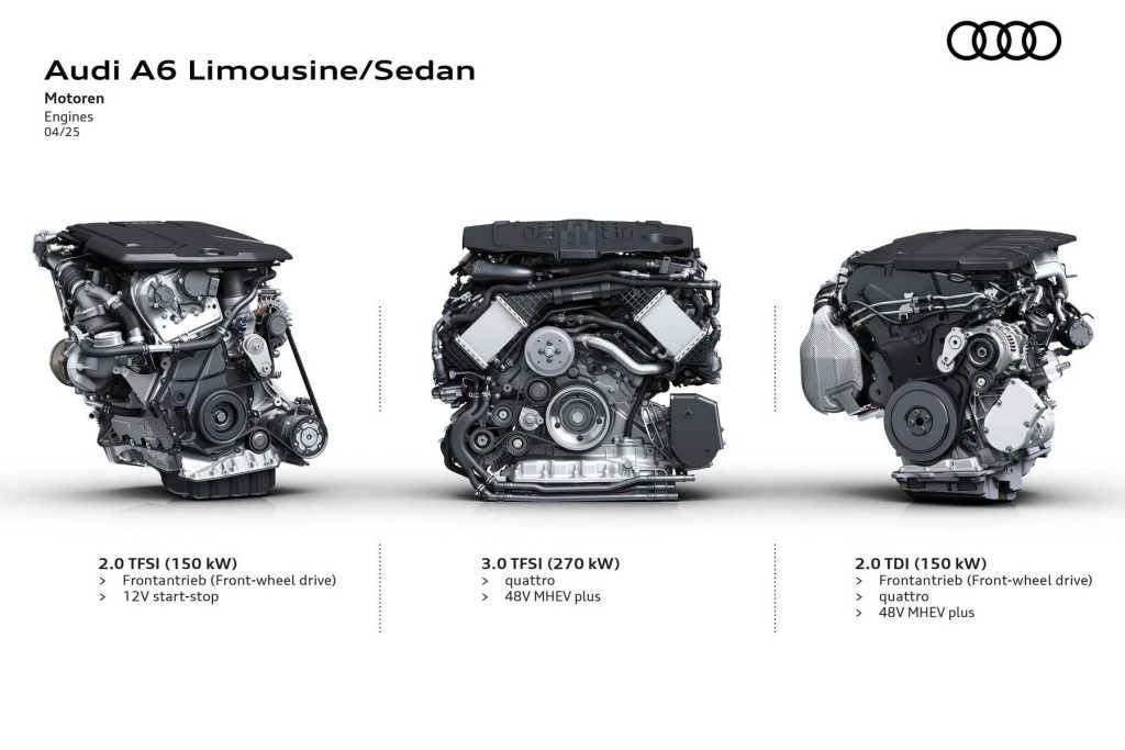 Audi A6 berlina gamma motori TFSI e TDI