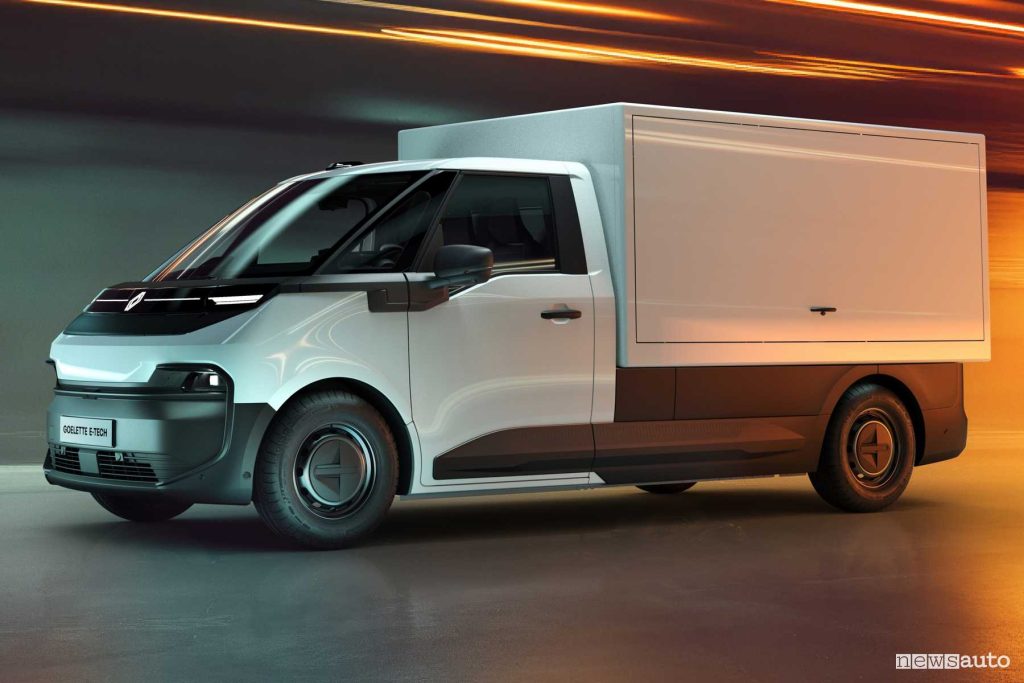 Renault Goelette E-Tech Electric anteriore 3/4