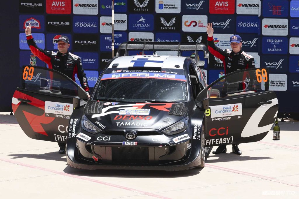 WRC Rally Isole Canarie 2025 vittoria di Rovanperä con la 	Toyota GR Yaris Rally1