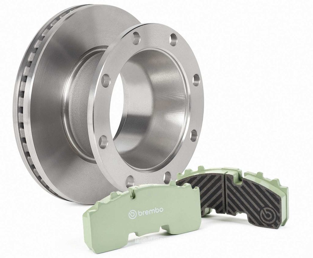 Disco e pastiglie freno Brembo per autobus e veicoli pesanti
