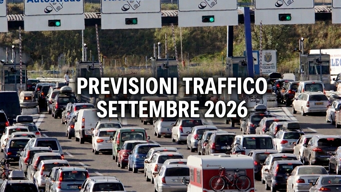 Previsioni traffico settembre 2026: date bollino rosso in autostrada