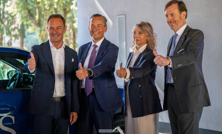 Sébastien Guigues (CEO Renault Italia), Enrico Resmini (AD di a.Quantum), Rita Carisano (DG della Luiss) e Fabrizio Palermo (AD di Acea)