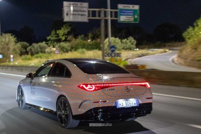 Test autonomia Mercedes CLA sul GRA di Roma
