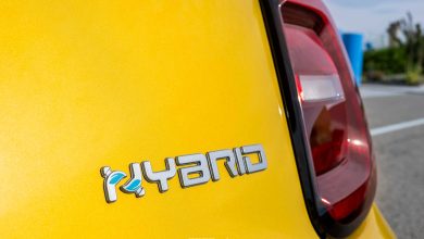 Nuova Fiat 500 logo Hybrid portellone posteriore