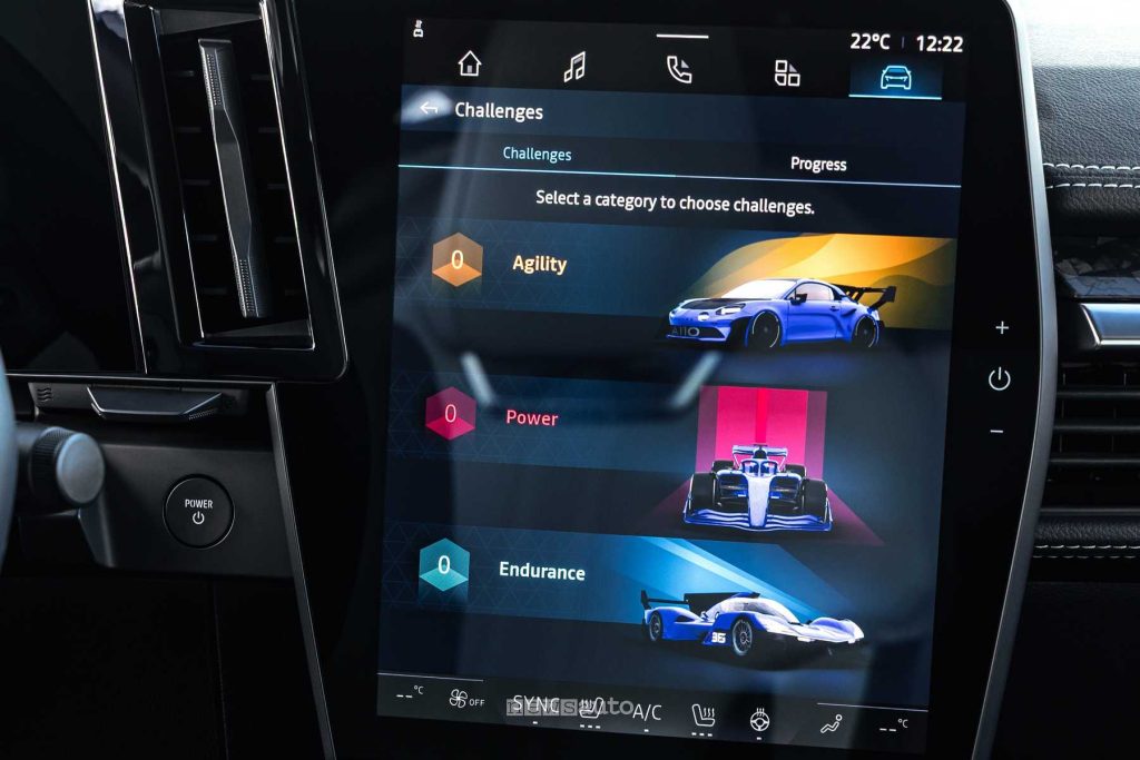 Alpine A390 GT display infotainment