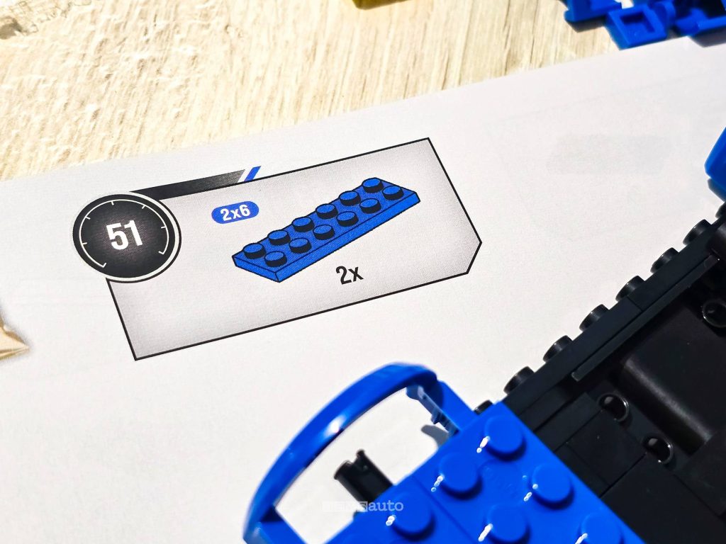 Mattel Brick Shop Audi RS2 dettaglio istruzioni