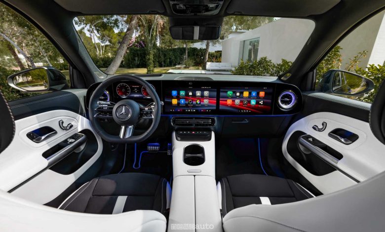 Nuova Mercedes GLB plancia abitacolo