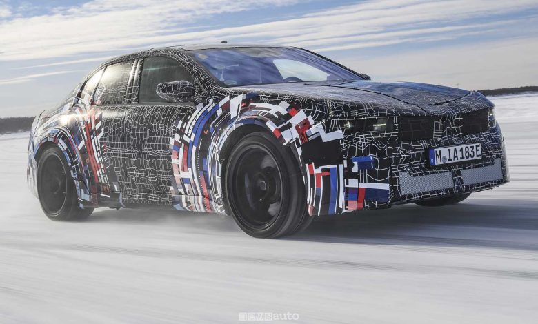 BMW M3 elettrica M Neue Klasse test sulla neve