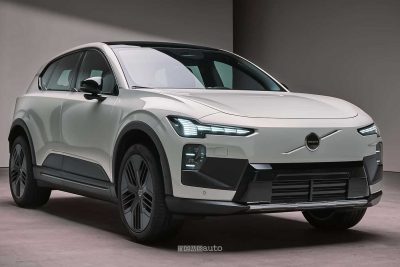 Nuova Volvo EX60 Cross Country anteriore 3/4