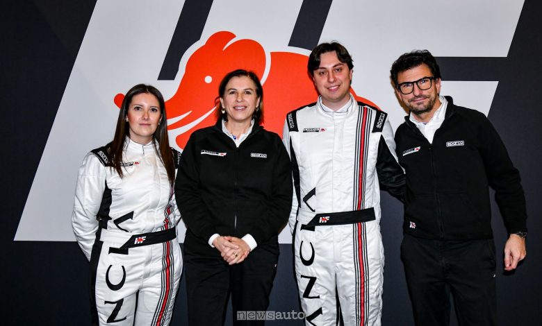 Roberta Zerbi (CEO Lancia) ed Eugenio Franzetti (Direttore di Lancia Corse) con Virginia Lenzi e Andrea Mabellini