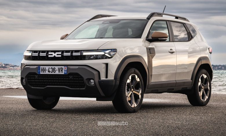Nuova Dacia Duster hybrid-G 150 4x4 anteriore 3/4