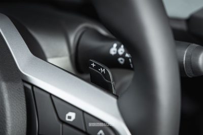 Nuova Dacia Sandero Stepway leve del cambio al volante