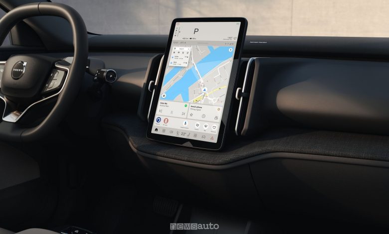 Volvo EX30 Black display infotainment