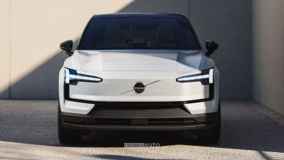 Volvo EX30 frontale firma luminosa