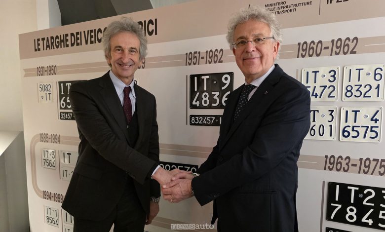 Paolo Perrone, Presidente dell’Istituto Poligrafico e Zecca dello Stato con il Presidente ASI Alberto Scuro