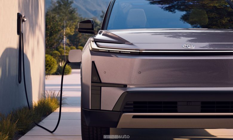 Toyota Highlander EV in ricarica