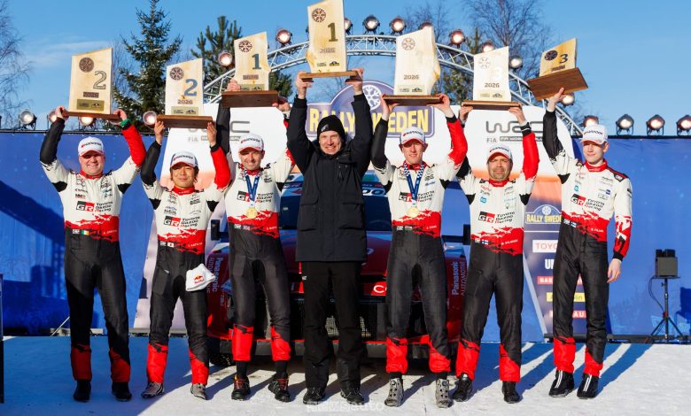 WRC podio del Rally di Svezia 2026