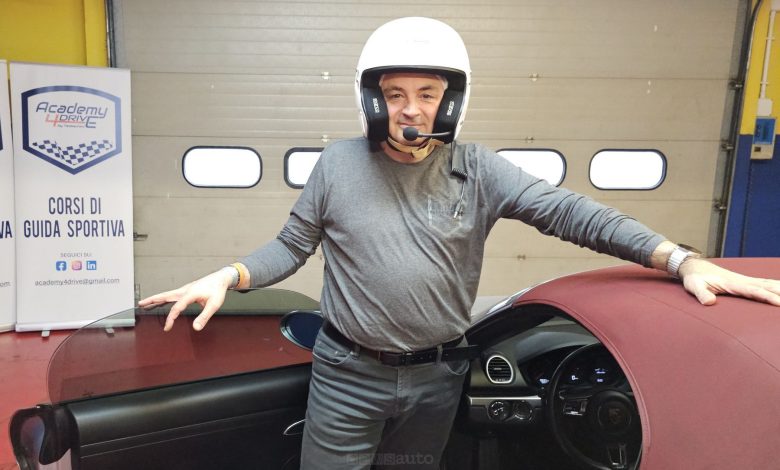 Manuel Cerfeda al termine del corso di guida Academy 4 Drive a Vallelunga