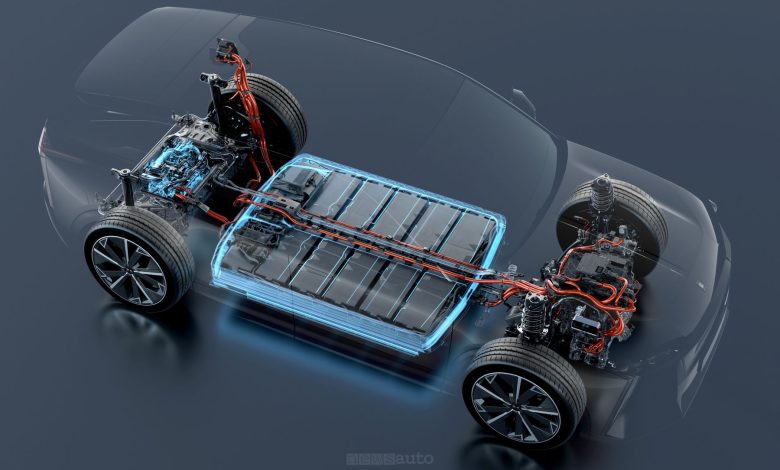 DS N°7 E-Tense motore e batteria