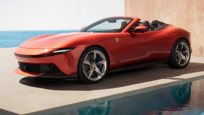 Ferrari Amalfi Spider anteriore 3/4