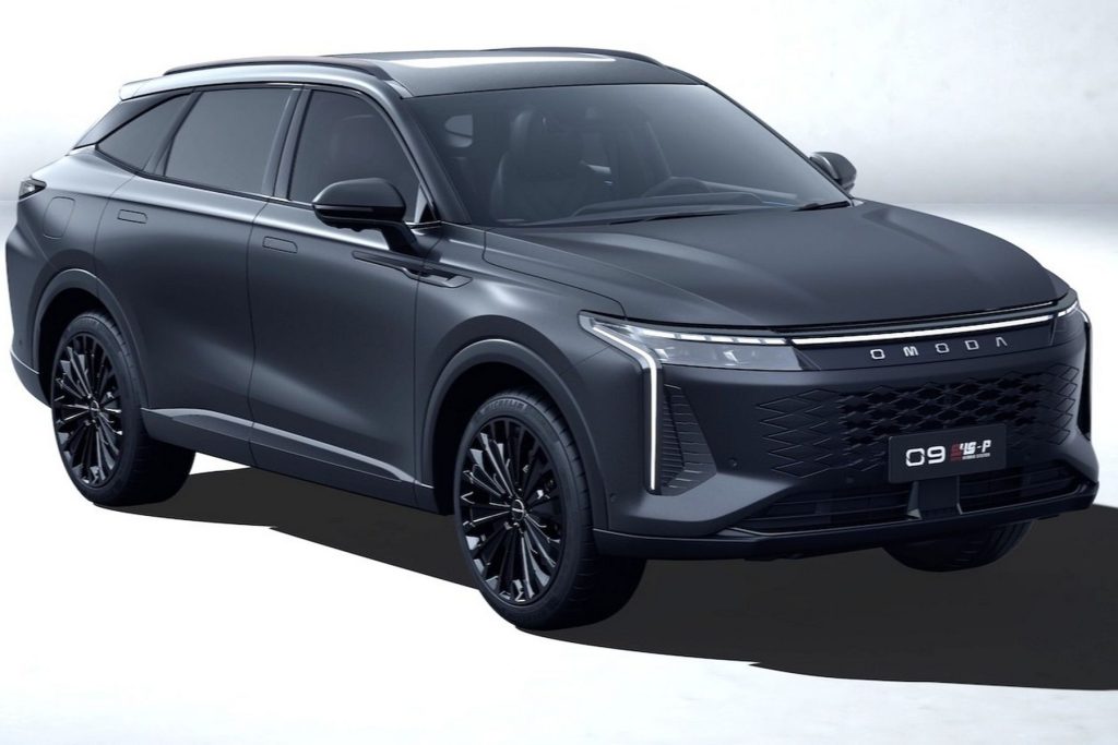 Omoda 9 SHS-P Black Knight Edition anteriore 3/4