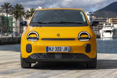 Renault Twingo E-Tech electric Jaune Mango frontale