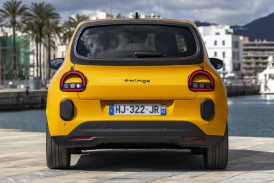 Renault Twingo E-Tech electric Jaune Mango posteriore