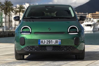 Renault Twingo E-Tech electric Vert Absolu frontale