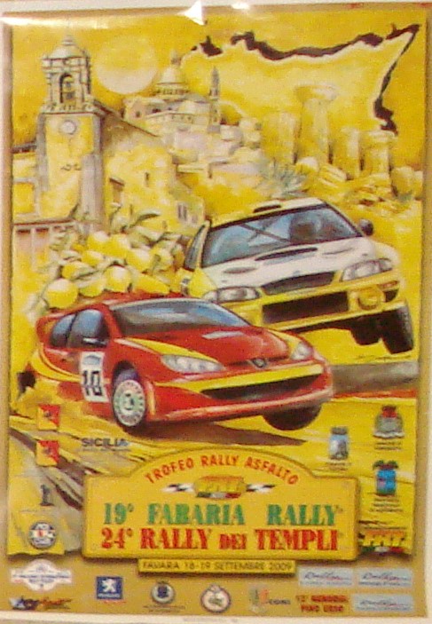 Locandina del 19.o Fabaria Rally (Agrigento), 24.o Rally dei Templi, correva l'anno 2009