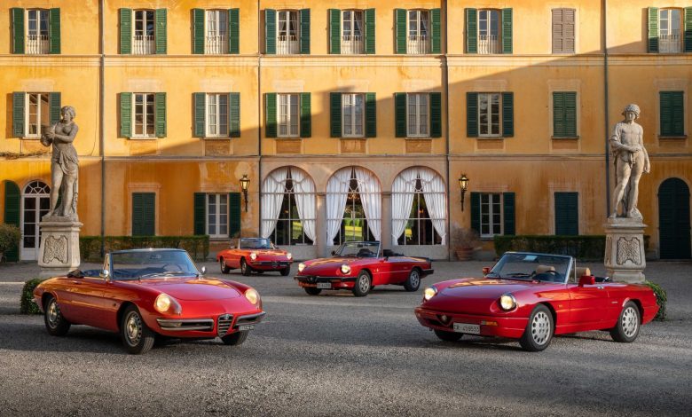 Quattro generazioni di Alfa Romeo Duetto