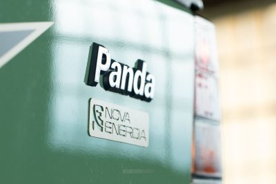 Logo Panda NE nel portellone posteriore
