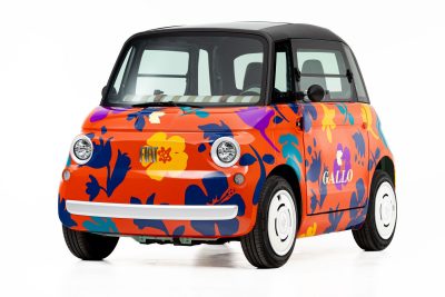Fiat Topolino Gallo livrea Fiori astratti