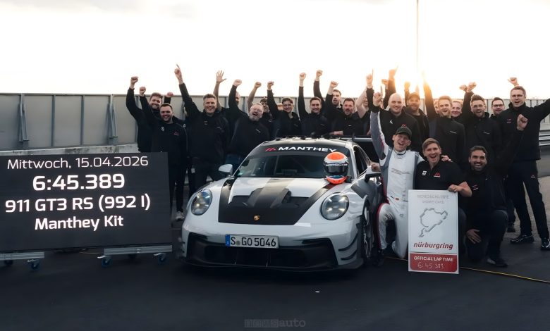 Record Porsche 992 GT3 RS al Nürburgring
